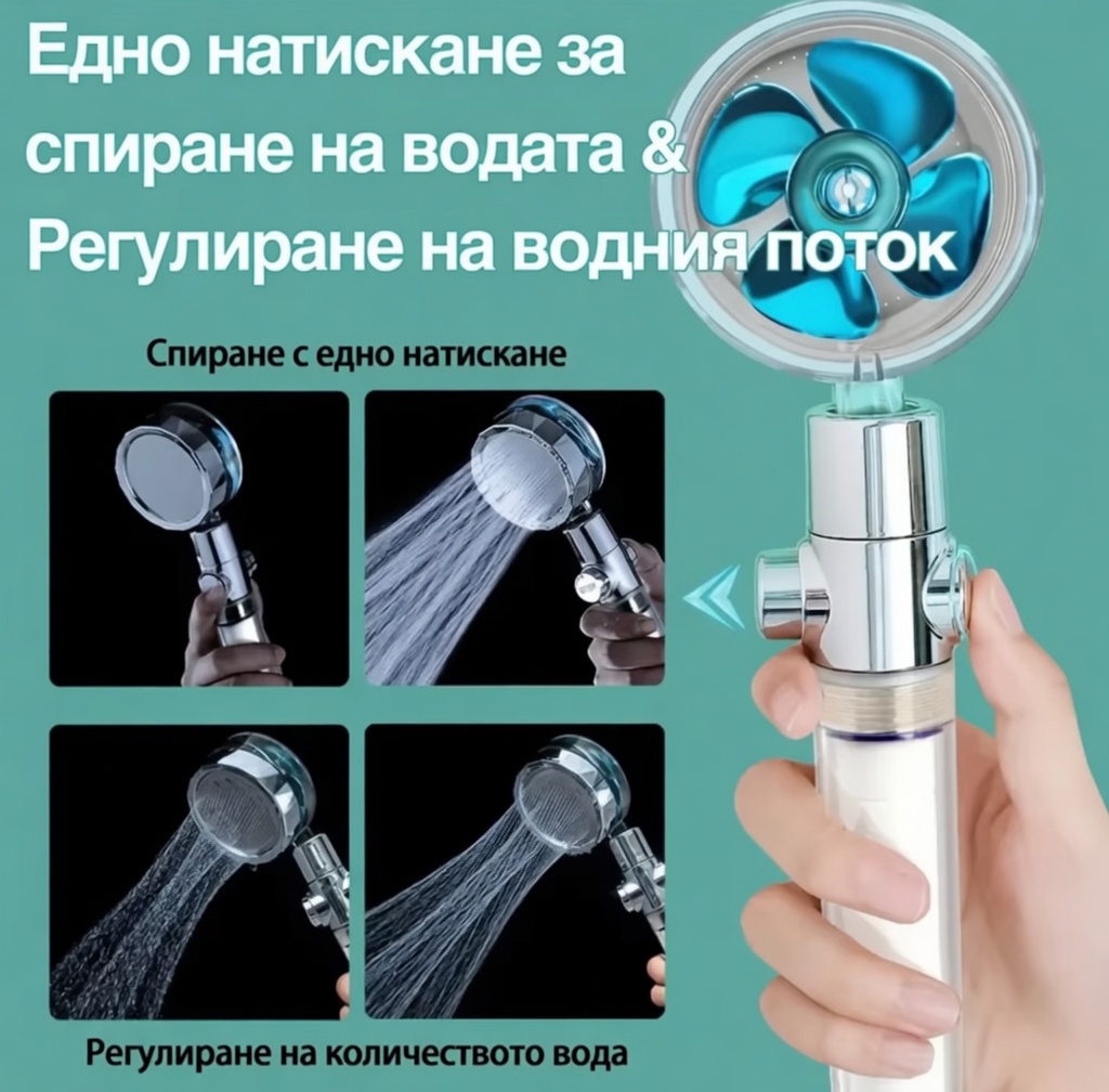 Бутон СТОП за моментално спиране на водата